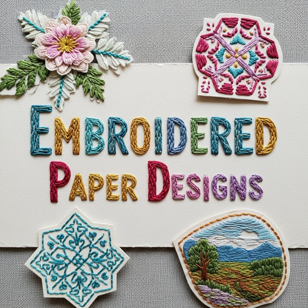 Embroidered Paper Designs